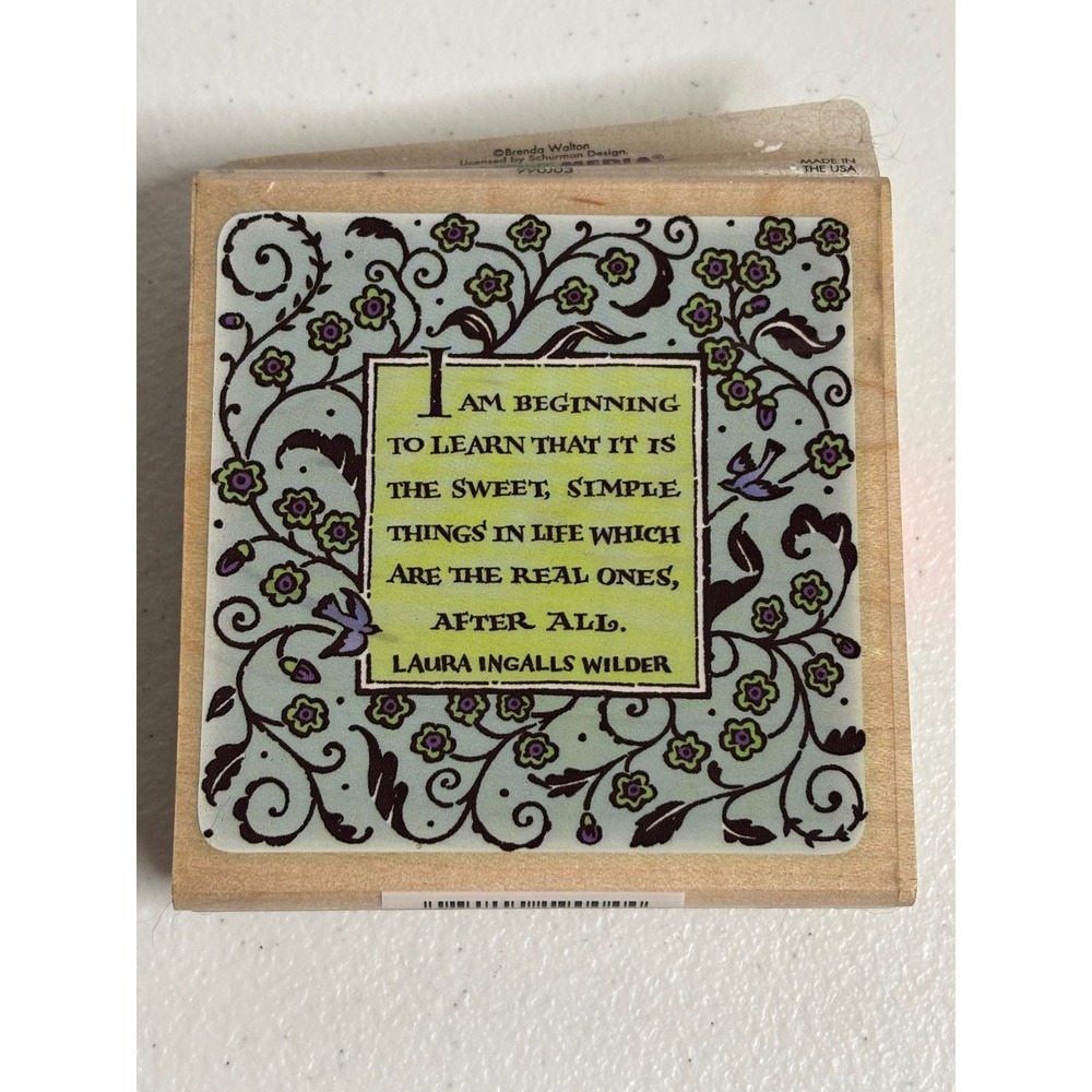 All Night Media Laura Ingalls Wilder Quote Rubber Stamp Brenda Walton 990J03